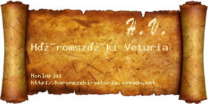 Háromszéki Veturia névjegykártya